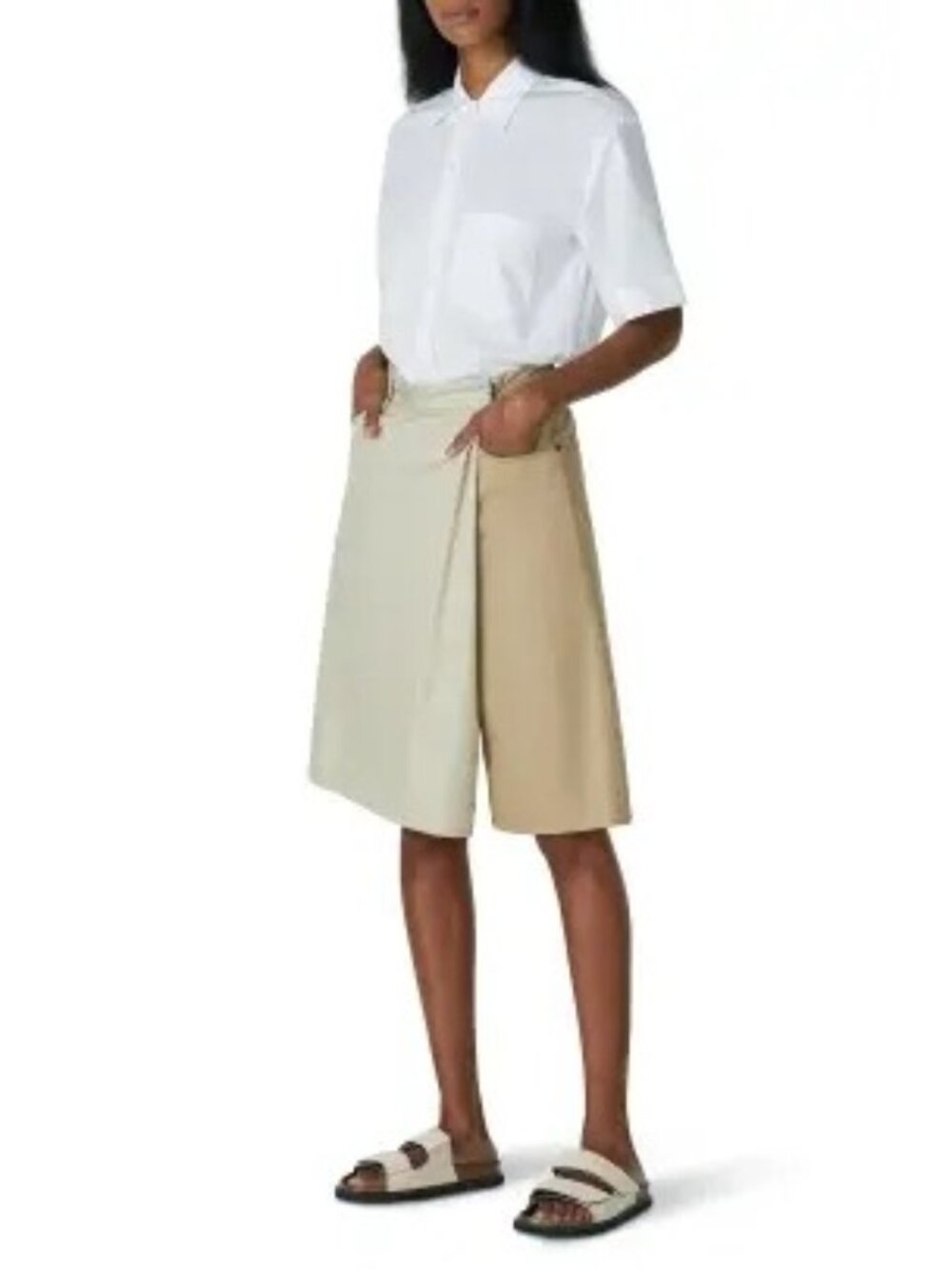 SS-24. MM6 Maison Margiela Beige Long Skort IT 40 US 4